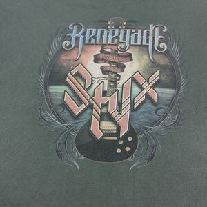 Styx Renegade Concert Tee Featuring Album Covers And Songs On Each Album XL